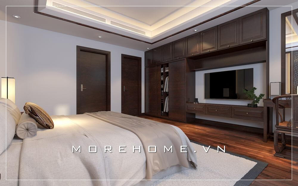 Tủ quần áo màu nâu